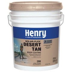 Henry 288 Solar-Flex Tan Acrylic Elastomeric Reflective Roof Coating 4.75 Gal