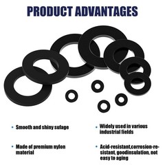 WEGOUP 900-Piece M2, M2.5, M3, M4, M5, M6, M8, M10, M12 millimeters, Black