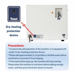 18L Class N Dental Autoclave Steam Sterilizer High Temperature Sterilization US