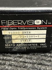 Used FiberVision FX-1501-1 Video XMTR Fiber Optic Transmission System