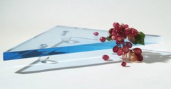 SALE 1/2″ (12mm) Transparent Blue 12×12″ Acrylic Plexiglass Sheet AZM Displays