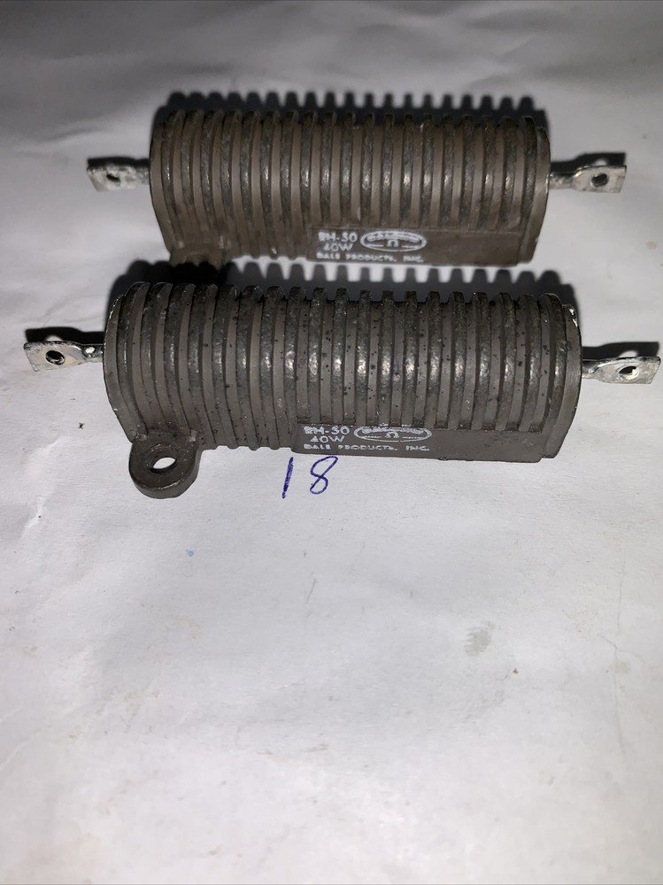 Dale wire wound 900 Ohm 40 Watt Black Resisters Quantity Of (2) *NEW*