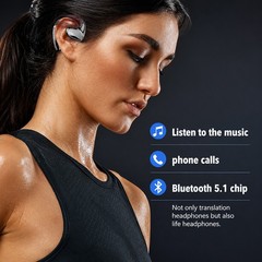 Smart Voice Translator Earbuds 144 Language Two Way Real-Time Translation Device