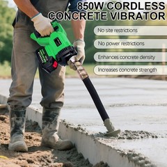 850W Cordless Concrete Vibrator With Battery with 5ft Φ35mm Shaft Rod 6000 RPM