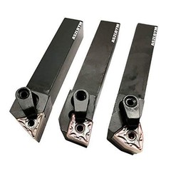3PCS 5/8″ Metal Lathe Excircle Indexable Carbide Turning Tool Holder Bit Set …