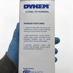 Dykem 26023 Dalo Metal Marker Red Medium Steel Ball Tip Industrial Pack of 6