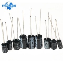 120pcs Electrolytic Capacitors Kit Assorted 12 Values 1UF-470UF 16V 25V 50V US