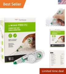 10-Pack Tombow Hybrid Correction Tape – Retractable and Break-Proof for Adults