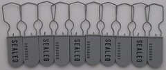 Electric Meter Security Seal Wire Padlock Grey Pack of 10