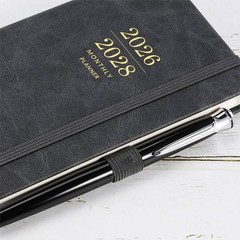 3 Year Pocket Calendar 2026-2028 Monthly Planner for Purse w/ Leather Hard Cover