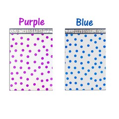 12″ x15″ All Color Exclusive Polka Dot FLAT POLY Mailers_w Kiss Lips Stickers