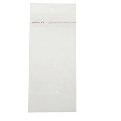 100 pcs Transparent OPP Bag w/Hang Hole Self Adhesive Seal upper side opp bags