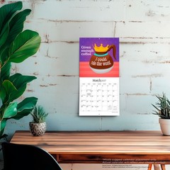 But First, Coffee | 2027 7×14″ (Hanging) Monthly Mini Wall Calendar