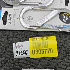 (QTY 2) Nite Ize SB5-03-11: Silver Stainless Steel Dual Carabiner 100 LB Size 5
