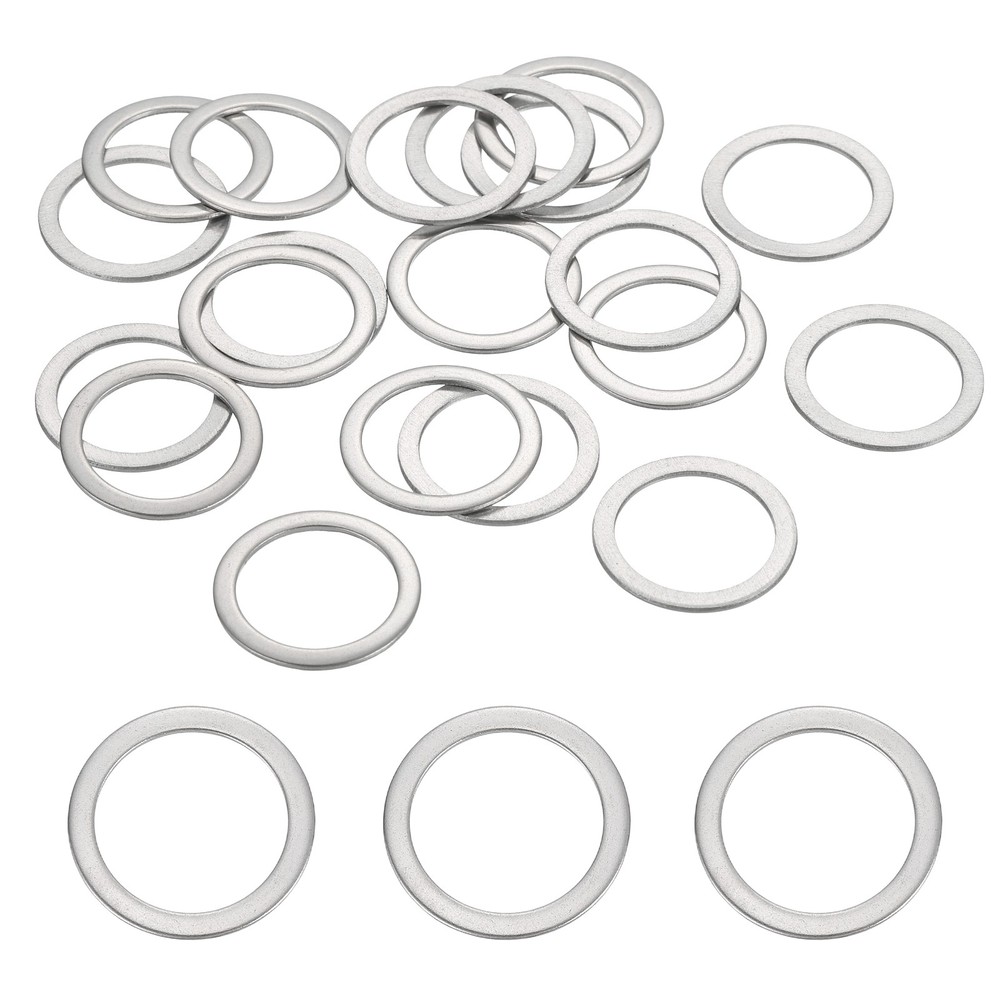 20Pack M16 304 Stainless Steel Flat Washers 17mm ID 22mm OD 1mm Thick]