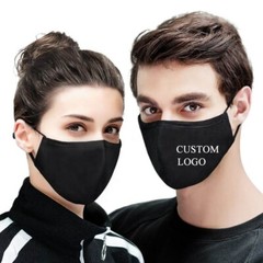 Black Face Mask Washable Reusable Cotton Safety Protection 1/3/5/10/25 50/100