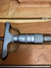 Scherr Tumico Variable Depth Gauge Micrometer Wood Storage Box Case
