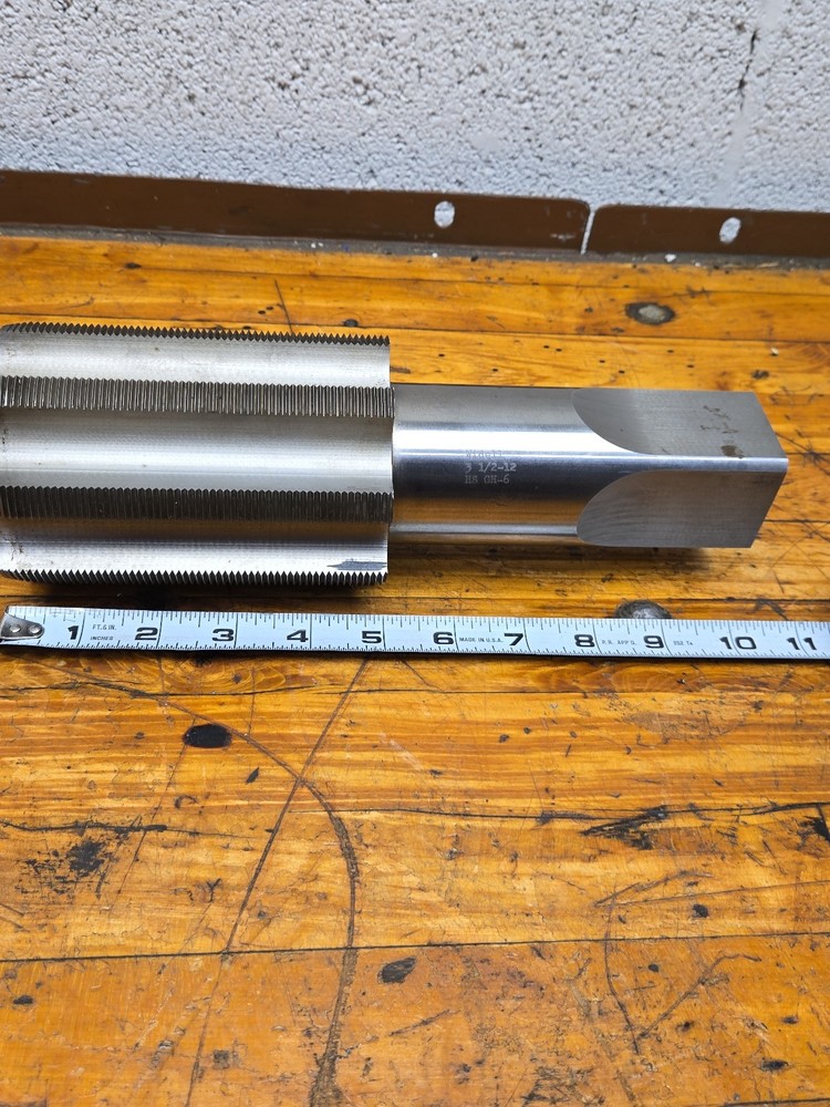 WIDELL 3 1/2-12 HS GH-6 STUB ACME FINISHER TAP 8 STRAIGHT FLUTE 3.5″
