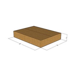 5 24x18x4 Kraft Brown Corrugated Shipping Boxes 32 ECT Single-Wall New