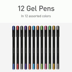 Blue, Black, Red, Green, Light Orange, Purple, Pink, Brown, Gold, Silver