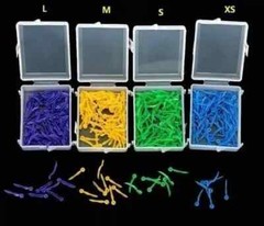 400Pcs Dental Plastic Wedges Concave Design Arc Diastema Wedge End Circular Hole