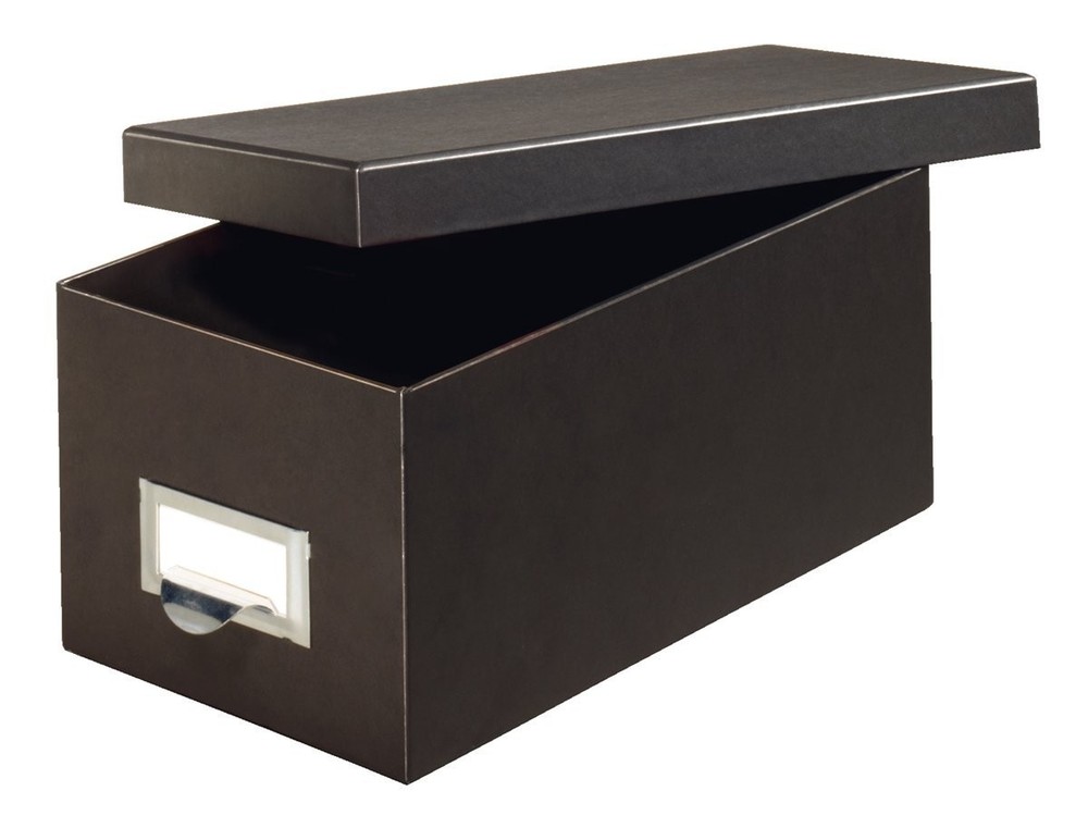 1 PCS Pendaflex Fiberboard Index Card Storage Box 3×5 Inch Solid Black 3X5BLA