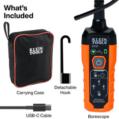 ET21 Wifi Borescope with Light, Inspection Camera for Iphone and Android, Waterp