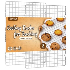 2PCS Cooling Racks For Cooking Baking 15×10 Stainless Steel Oven Wire Sheet Pan