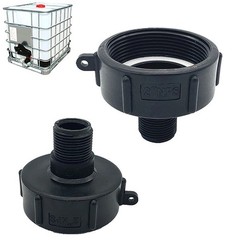 275 330 Gallon IBC Tote Adapter Garden Hose 2 NPT (NPS) Fine Thread To 3/4 Male