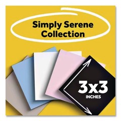 Post-it Notes Super Sticky 7100332298 3″ x 3″ Pads in Simply Serene Colors New
