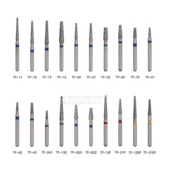 57 Types Dental Diamond Burs For High Speed Handpiece AZDENT 5pcs/Box US