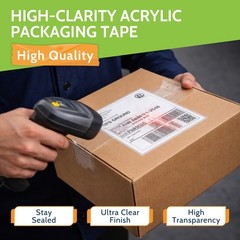 18 rolls Carton Sealing Clear Packing/Shipping/Box Tape- 2.5 Mil- 2″ x 110 Yards