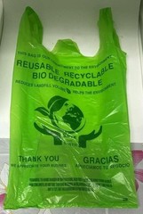 Thank You Biodegradable Eco Plastic Bags 1000 Count 12” x 6.5” x 22” 15 Mic