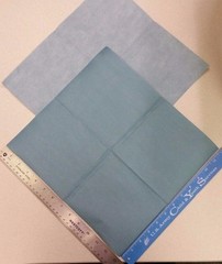 Du-Pont Blue Sontara Quarter Folded, Flat Pack, 12″ X 13″, Blue, 800 sheets/cs.