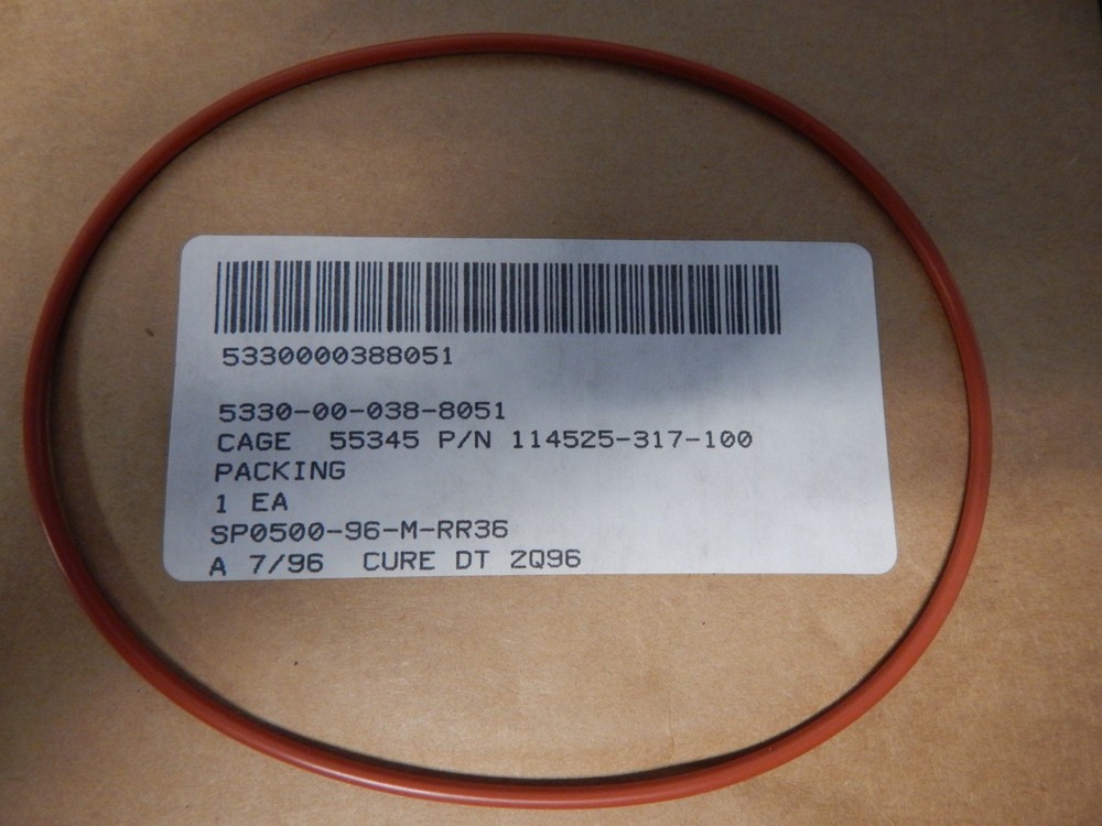 ‘1 PIECE’ – PN# 114525-317-100 – PACKING, PREFORMED – NSN:5330-00-038-8051