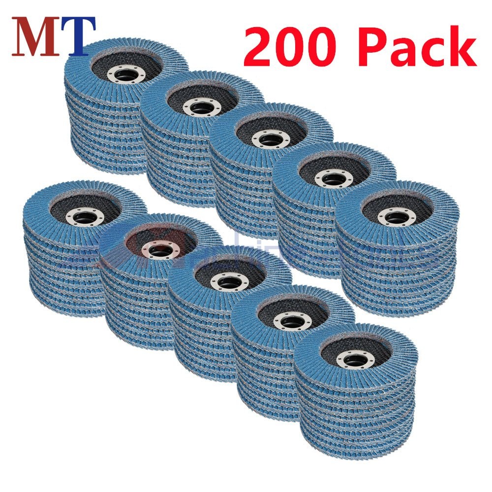 200 Pcs High Quality 4.5″ 40 Grit T29 Premium Zirconia Flap Disc Sanding Grnding