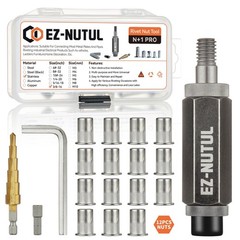 Rivet Nut Installation Tool Set Flat Head Rivnut Threaded Insert Nut Kit SAE