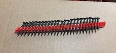 Collated Screw Strips Bulk Lot, Red/Black Plastic Collation, Strip Lot