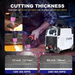 FLARING Plasma Cutter,65Amp Non-Touch Pilot Arc Plasma Cutter Machine 120V/240V