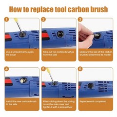 105x 15 Sizes Electric Carbon Brush Set Replacement for Drill Grinder Saw Motors