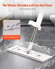 VEVOR Microfiber Flat Mop with 4 Mop Pads Flat Mop for Dry and Wet Floor