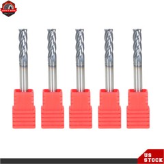 5 Pcs 3/16″ 4 Flute 2″ Overall Length Regular Carbide End Mill – TiALN COATED US