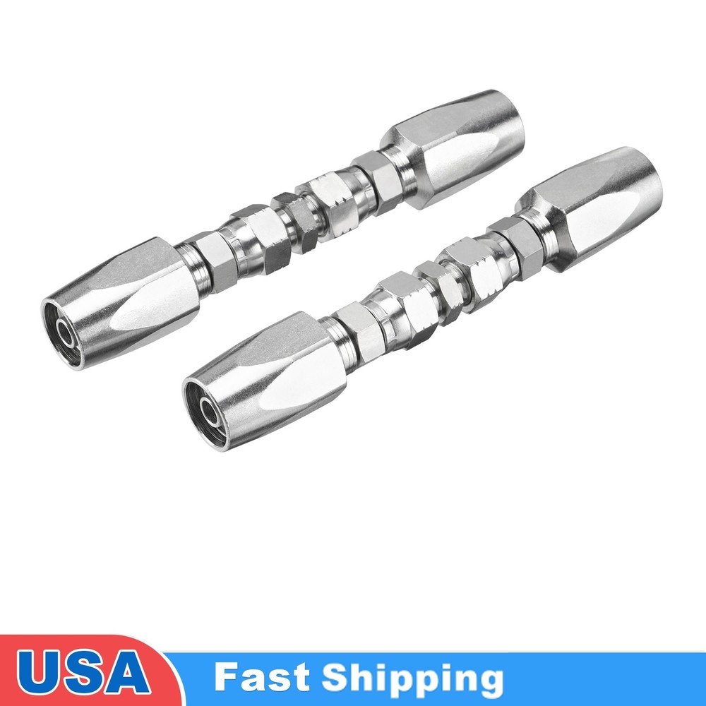 2 Hydraulic Hose Repair Kits 1/2 ID 2-Wire Hose Reusable Field Repair Fitting
