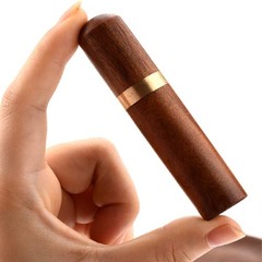 3 Pack Wood Toothpick Holder Portable Mini Pocket Tooth Dark & Light Brown