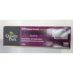 Quality Park #10 Window Security Reveal-N-Seal Envelopes 500 Count 67418 White