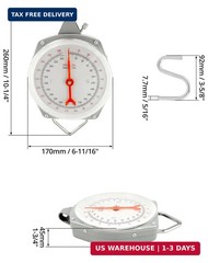 Precision Hanging Scale 440lbs 200kg Capacity Dual Unit Heavy Duty Hook Max Uses