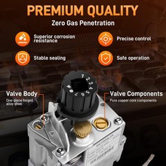 0630326 0085AP0012 100~340℃ Thermostatic Gas Control Valve For Eurosit 630