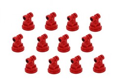 Pack of 12 – TeeJet Wide Angle Flat Spray Tips Red 110° Polymer Visiflo