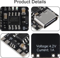 10pcs TP4057 1A 3.7V Lithium Battery Charging Board Type C USB Ultra-Small