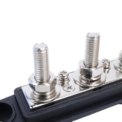 Red & Black 5/16″ 4 Stud Power Distribution Busbar Bus Bar With Cover Fast Ship